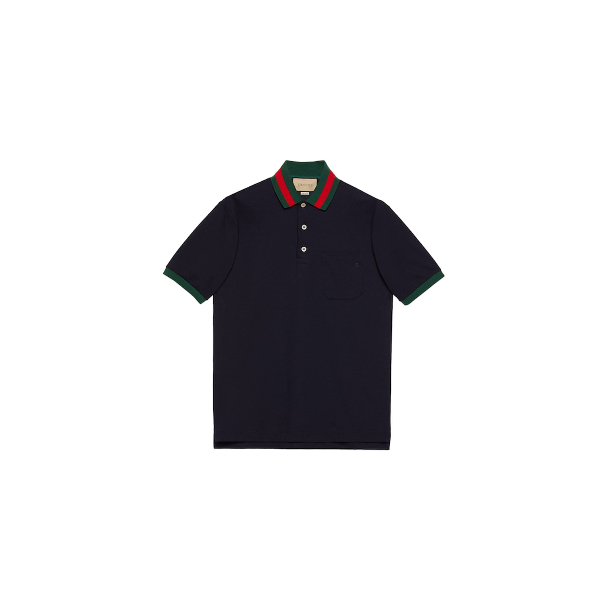 GUCCI STRETCH COTTON PIQUET POLO ‎701735